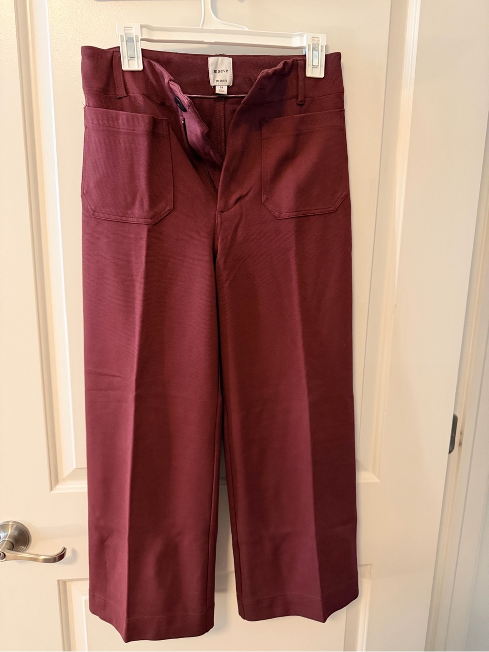Maeve Collette Cropped Wide-Leg Pants